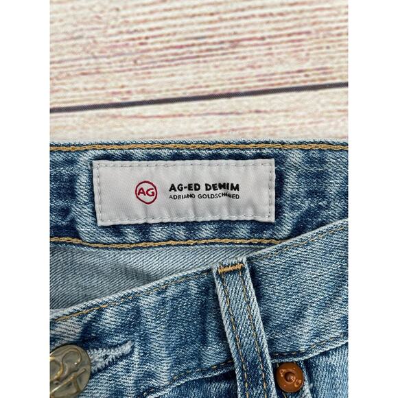 AG Adriano Goldschmied The Ex-Boyfriend Slim Jeans Women's 28 Blue Distressed - Picture 7 of 11